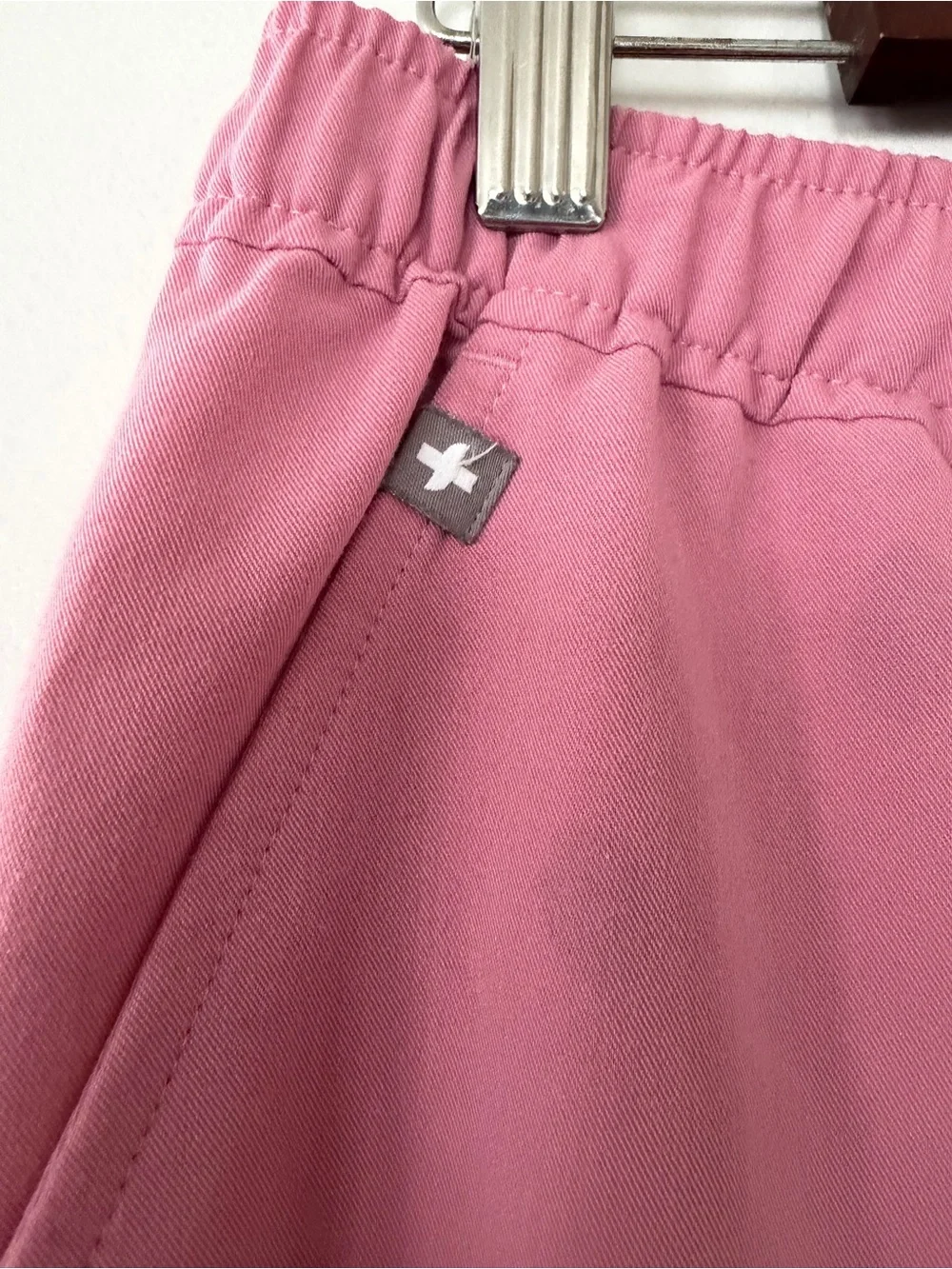 Figs Pink Jogger Sweatpants with Hot Pink Drawstring